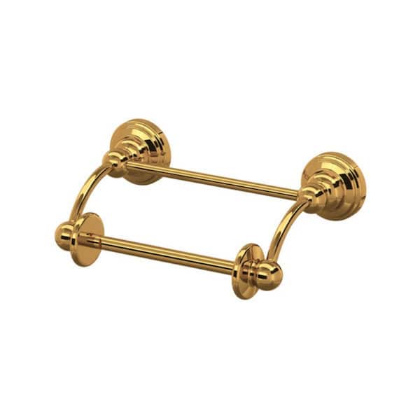 ROHL Edwardian Wall Mounted Toilet Paper Holder in English Gold