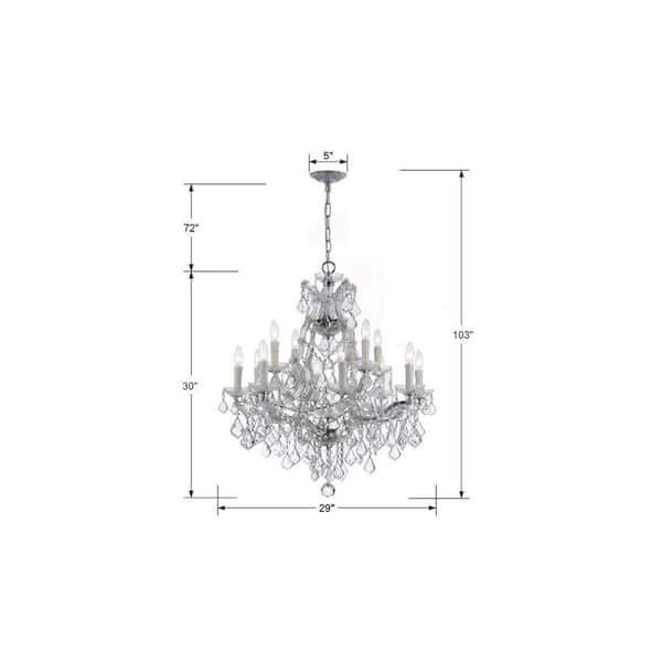 Church's　白色 MERODY 38 CWI Lighting Maria Theresa 33 Light Up Chandelier With