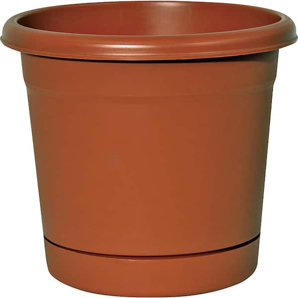 Unbranded RR 14 in. Terra Cotta Plastic Planter