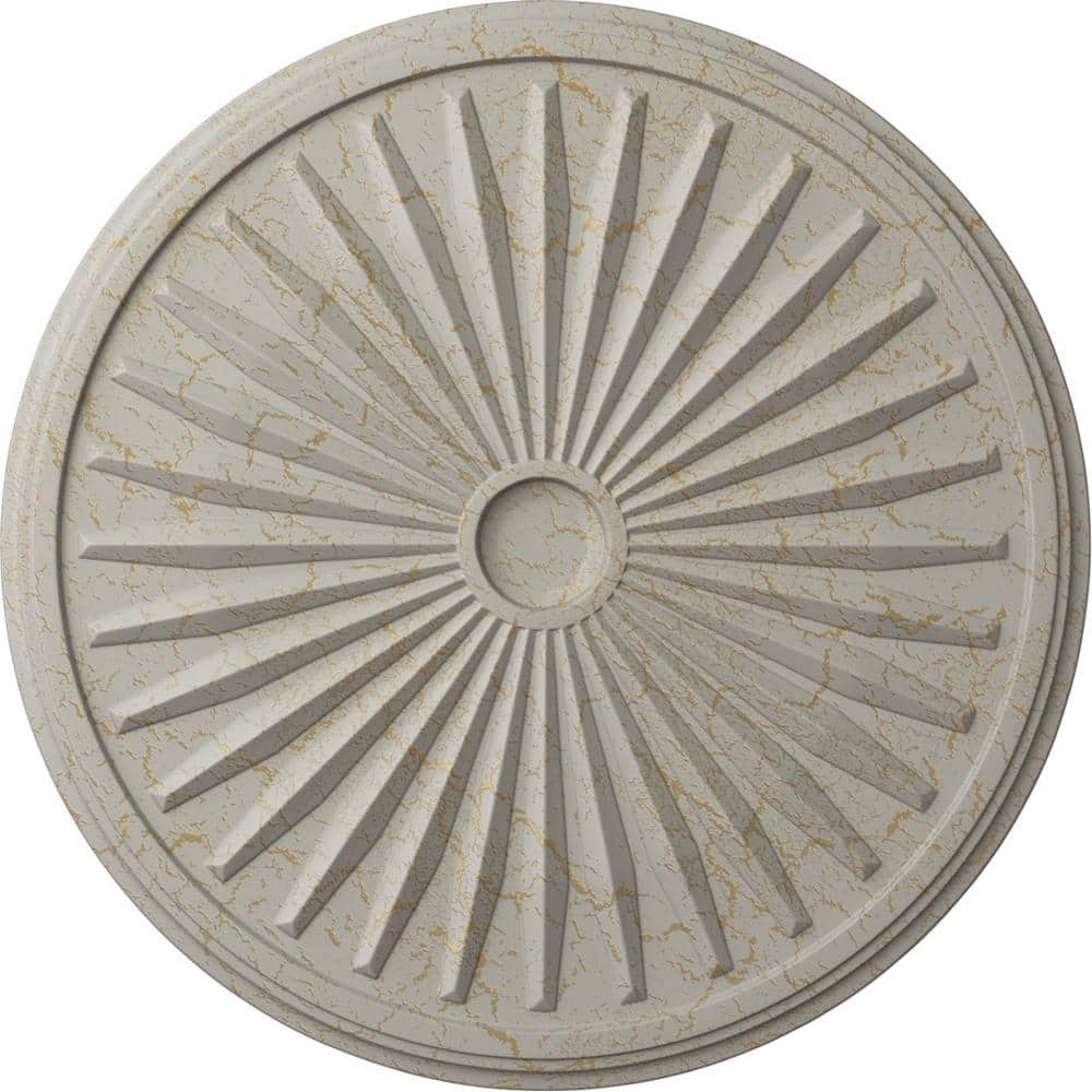 1-3/8 in. x 33-1/8 in. x 33-1/8 in. Polyurethane Leandros Ceiling Medallion, Pot of Cream Crackle price history on PriceWatchPro