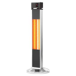 1500-Watt Infrared Electric Outdoor Heater - Freestanding Oscillating With Remote