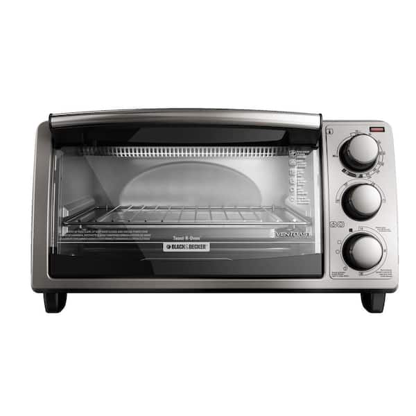 BLACK+DECKER 4-Slice Stainless Steel Toaster Oven