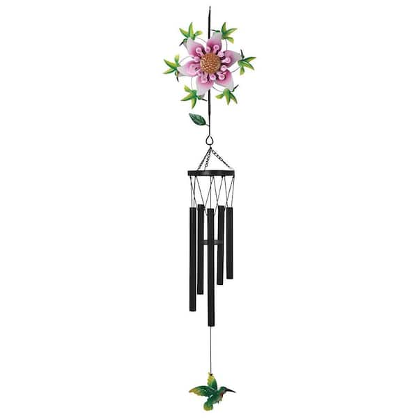 41 in. Long Flower with Hummingbird Wind chime