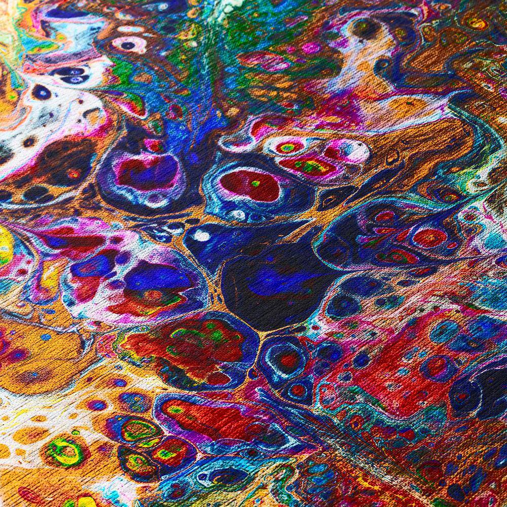 Kaleidoscope Multicolor Abstract Chenille 3' x 5' Area Rug