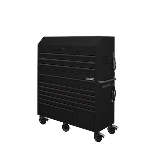 Roller Cart Tool Cabinet Storage Chest Box Glossy Black 4 Drawer 580 Lb Capacity 
