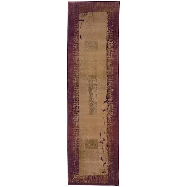 Home Decorators Collection Mantra Red 2 ft. x 8 ft. Runner Rug
