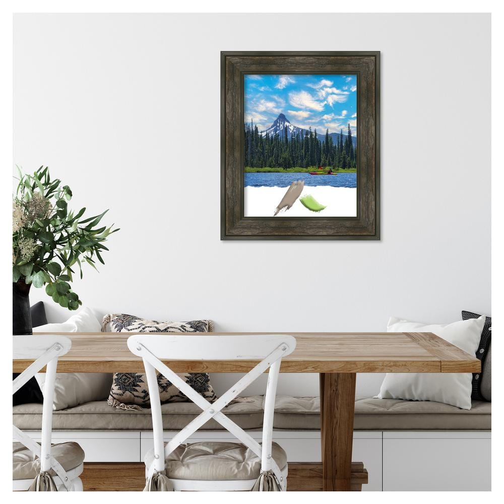 Distressed Black and Bronze 16x20 Plastic Wall Frame