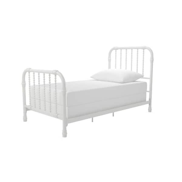 Little Seeds Monarch Hill Wren White Twin Size Metal Bed Frame