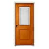 JELD-WEN 36 In. X 80 In. Right-Hand 1/2-Lite Wendover Saffron Stained ...