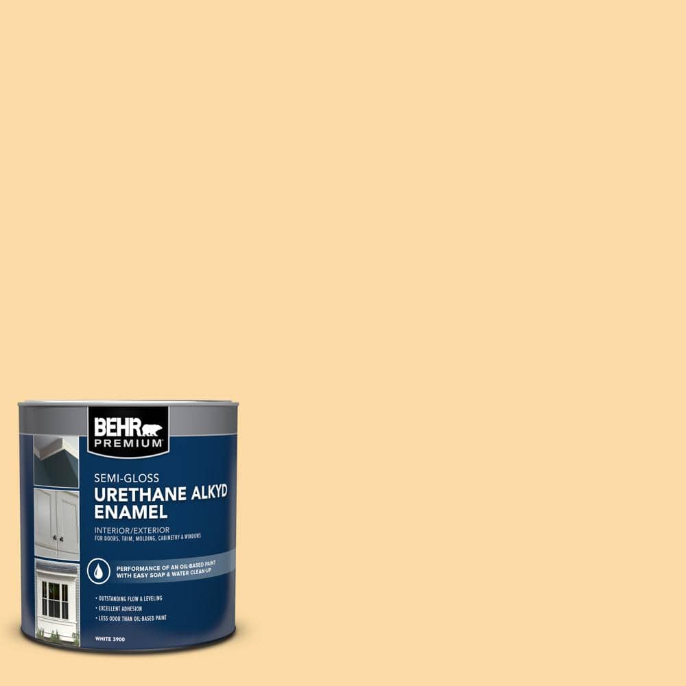 1 qt. #M290-3 Corn Stalk Semi-Gloss Enamel Urethane Alkyd Interior/Exterior Paint product image for price tracking