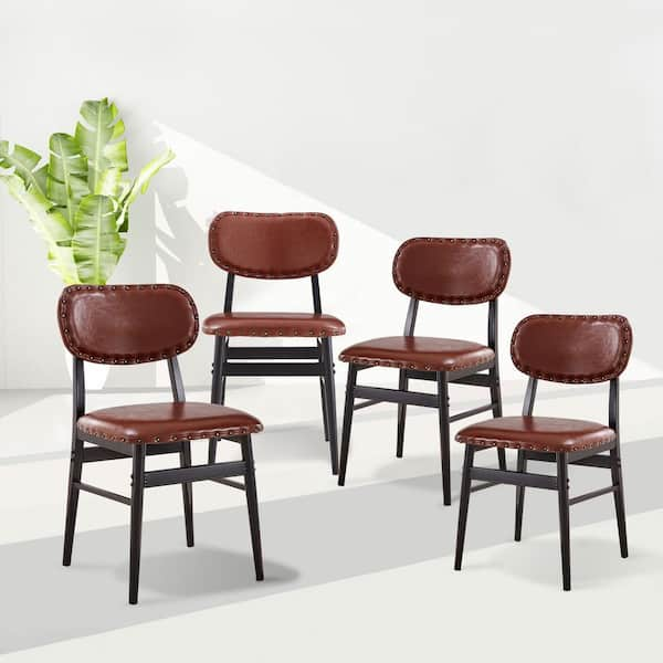 set of 4 leather chairs