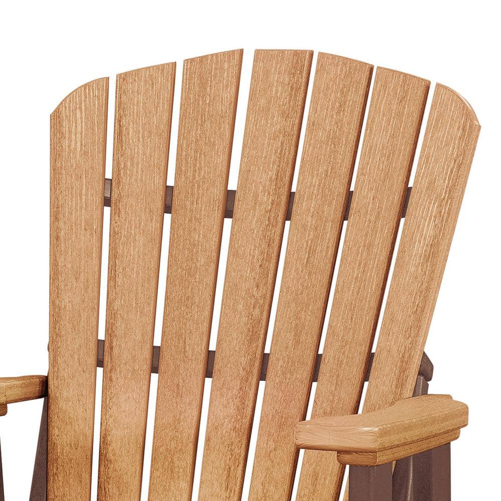 Cedar and Tudor Brown Recycled Poly Resin Outdoor Glider Chair