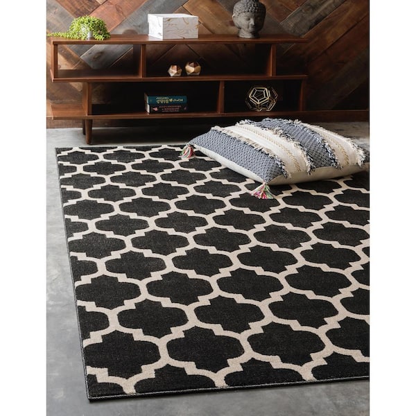 Trellis Philadelphia Black/Beige 10' 0 x 13' 0 Area Rug