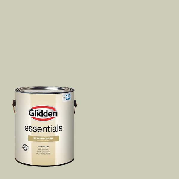 Glidden Essentials 1 gal. PPG1123-4 Only Olive Flat/Matte Exterior Paint