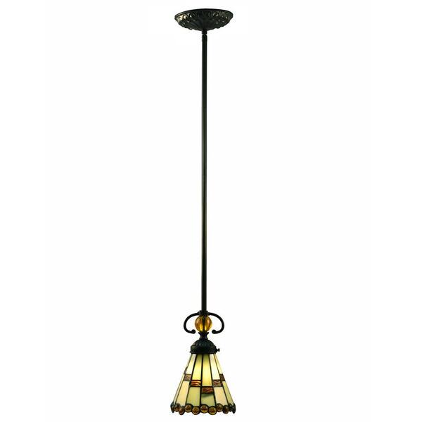 Springdale Lighting Jerome 60-Watt Tiffany Bronze Integrated LED Mini Pendant