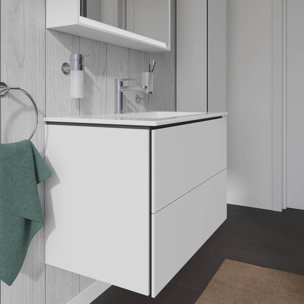 18.88'' White Wood Wall-Mounted Single Bathroom Vanity Base