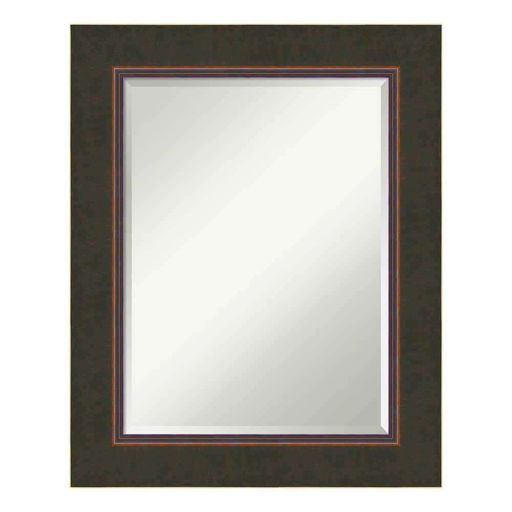 Milano Bronze 24.5 in. x 30.5 in. Beveled Rectangle Wood Framed Bathroom Wa
