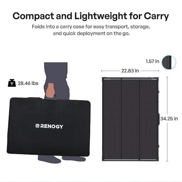 Renogy 200-Watt 12-Volt N-Type Monocrystalline Foldable Solar