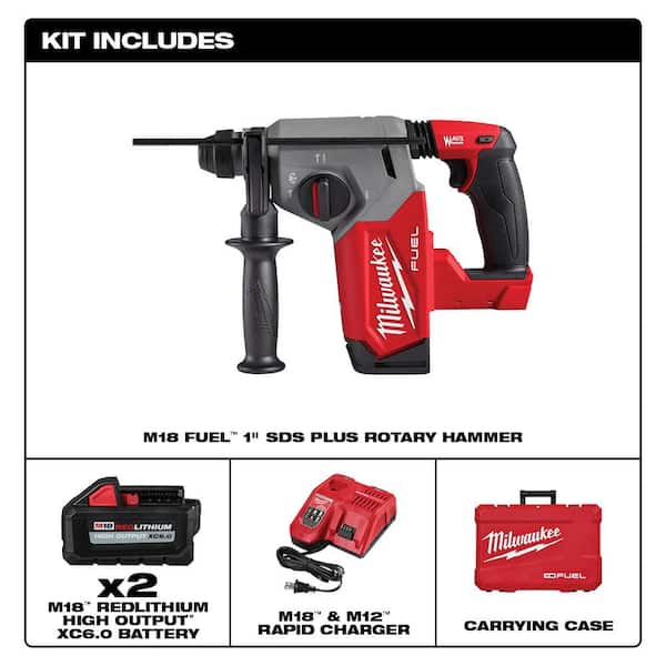 M18 FUEL 18-Volt Lithium-Ion Brushless 1 in. Cordless SDS-Plus Rotary Hammer Kit w/FUEL HACKZALL