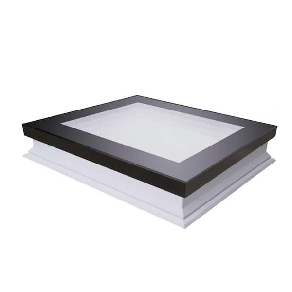DXF 30 in. x 36 in. Fixed Flat Roof Deck-Mounted Skylight Triple Glazed