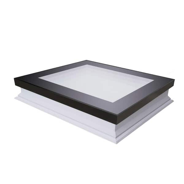 Fakro DXF 30 in. x 36 in. Fixed Flat Roof Deck-Mounted Skylight Triple Glazed