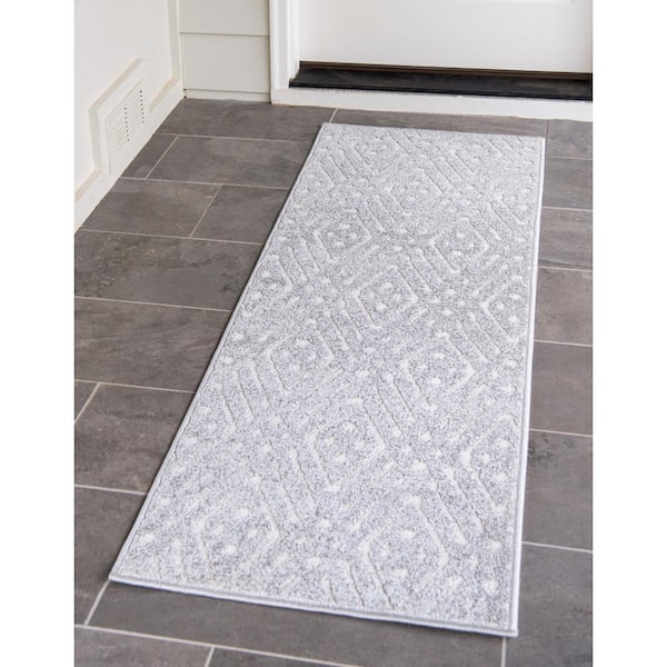Sabrina Soto Gray 2 ft. x 8 ft. Ella Indoor/Outdoor Runner Rug