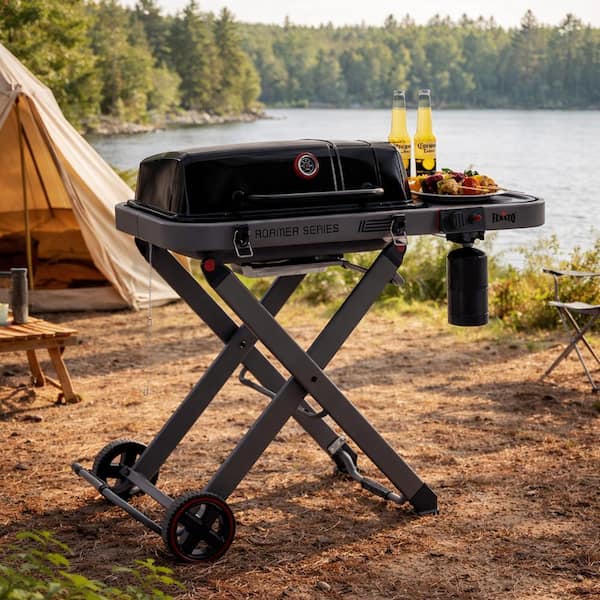 FEASTO Roamer Series Portable Propane Gas Grill, Black, with 1lbs
