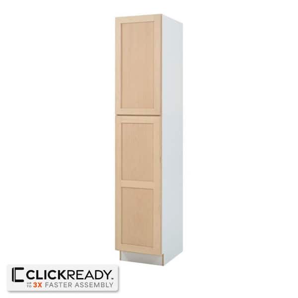 18 in. W x 24 in. D x 84 in. H Ready to Assemble Pantry Kitchen Cabinet in Unfinished with CLICKREADY Technology