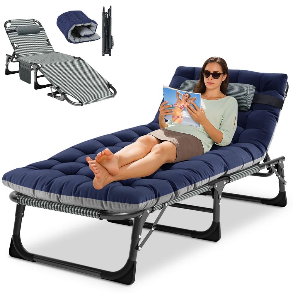 BOZTIY Adjustable 4-Position Adults Reclining Folding Chaise