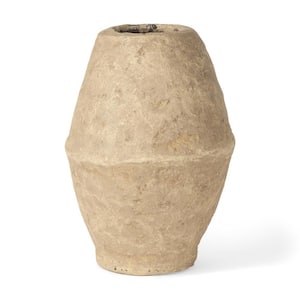 Randal Small Beige Paper Mache Vase