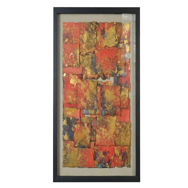 HomeRoots Mariana Multicolor Wood and Glass Shadow Box