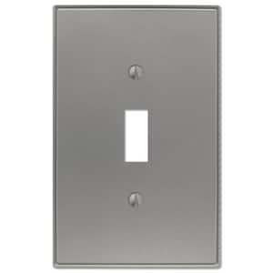 Ansley 1-Gang Brushed Nickel Toggle Cast Metal Wall Plate
