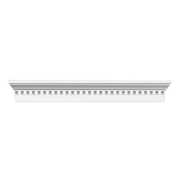 Fypon 36 in. x 9 in. x 4-1/2 in. Polyurethane Window and Door Crosshead with Dentil Trim