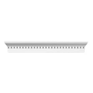 36 in. x 9 in. x 4-1/2 in. Polyurethane Window and Door Crosshead with Dentil Trim