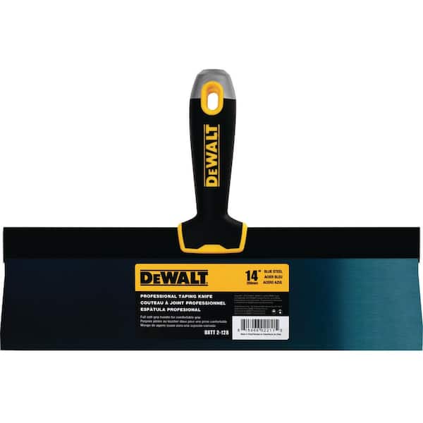 DEWALT 14 in. Blue Steel Hammer-End Taping Knife with Soft Grip Handle