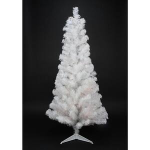 2 ft. x 14 in. Unlit White Tinsel Artificial Christmas Tree
