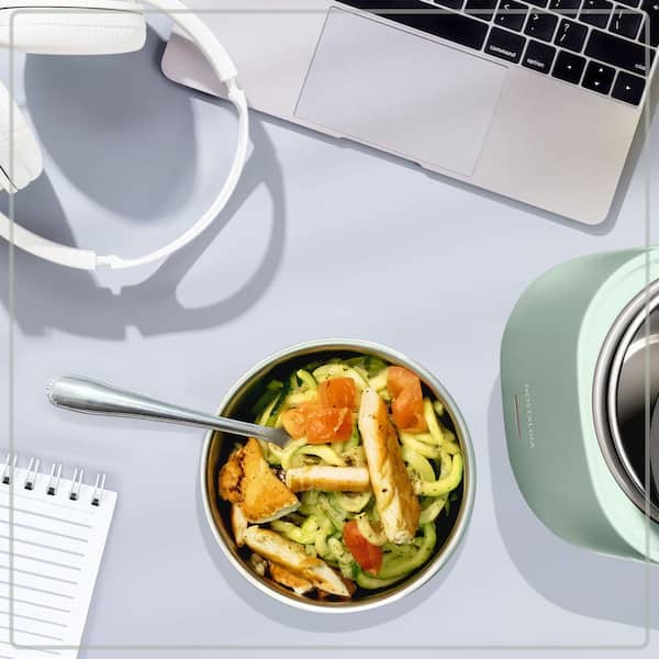Nostalgia Sage 20 oz. Portable Heated Lunch Box NLB25SGD1 - The