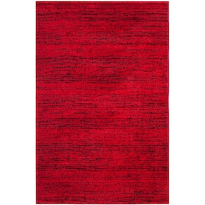 Adirondack Red/Black 5 ft. x 8 ft. Striped Area Rug