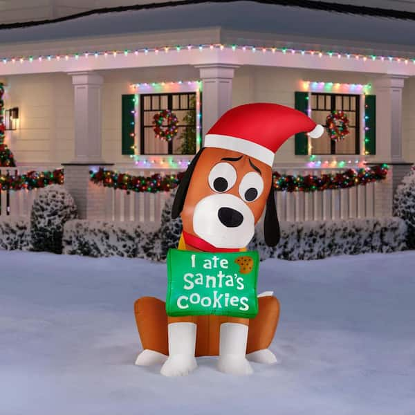 Christmas store dog inflatables