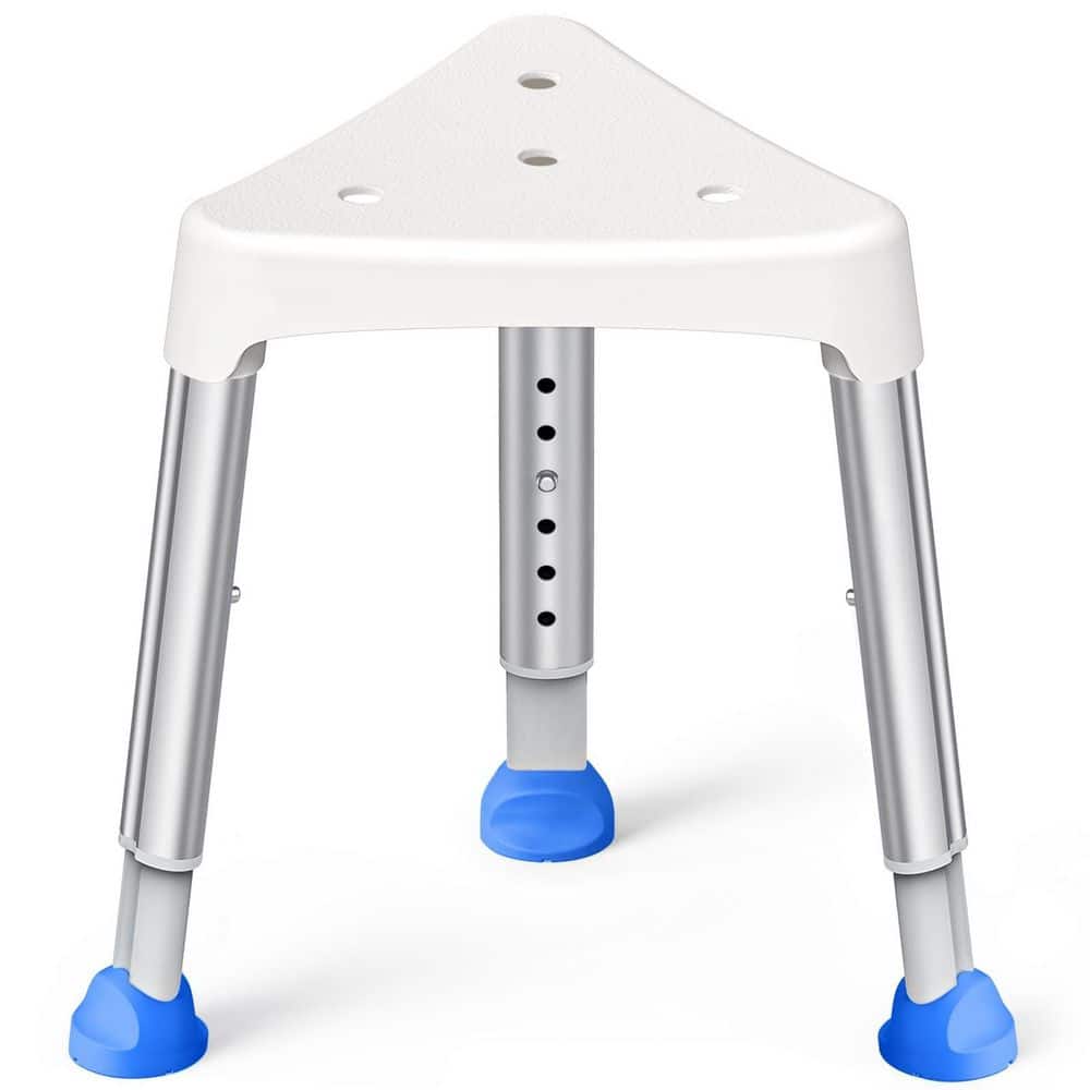 Triangular Shower Chair in White, Adjustable Shower Stool for Shower, Non-Slip Plastic Bathtub Chair with Stable Bracing price history on PriceWatchPro