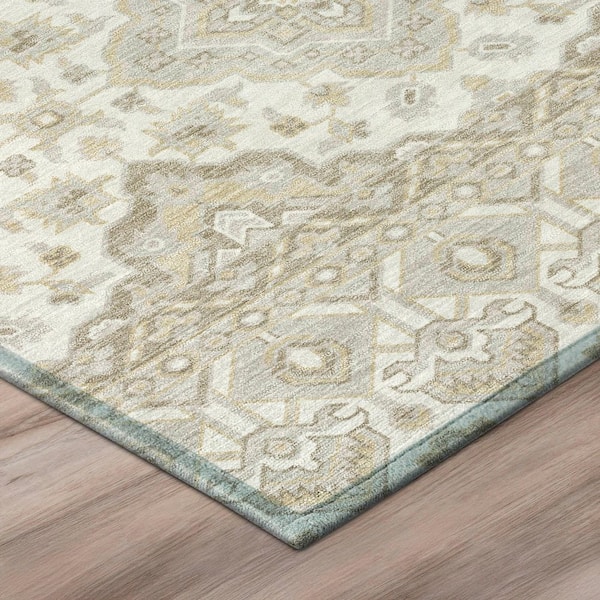 Chantille Machine Washable Indoor/Outdoor Abstract ACN3104 Ivory 2 ft. x 3 ft. Accent Rug