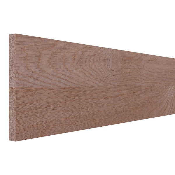 0.75 in. T x 7.25 in. W x 72 in. L Unfinished Natural Red Oak Wood Board