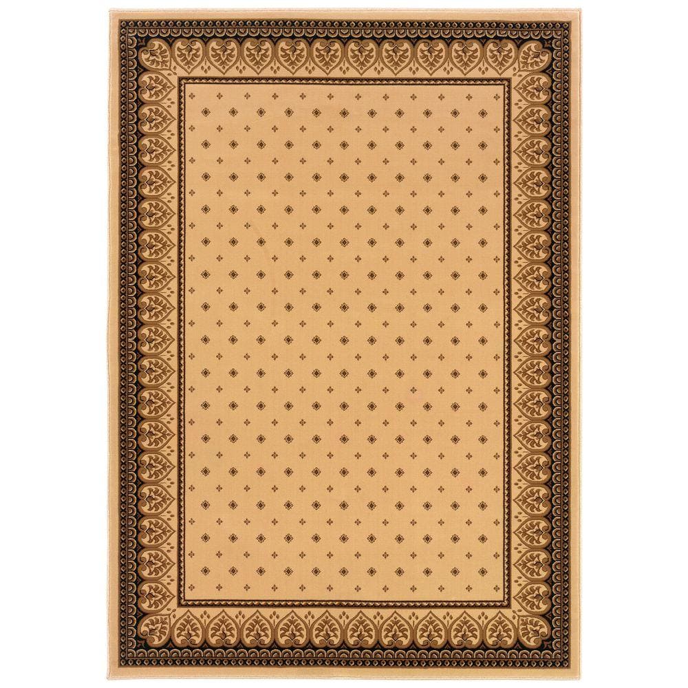 Sapphire Fleur De Lis Ivory 5 ft. x 8 ft. Area Rug price history on PriceWatchPro
