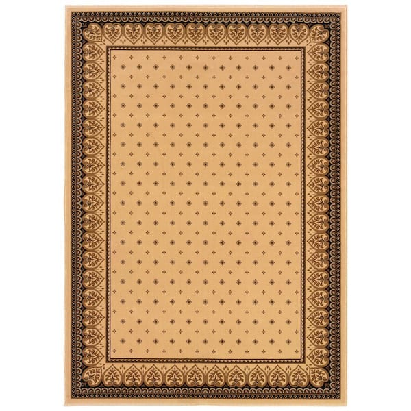 Sapphire Fleur De Lis Ivory 5 ft. x 8 ft. Area Rug