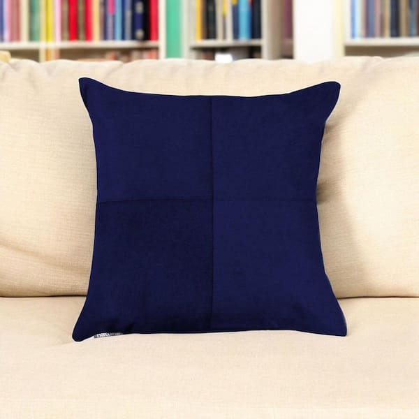 Hand Stitched Purple Natural Cowhide Decorative Pillow Hand Stitched Purple Natural Cowhide Decorative Pillow