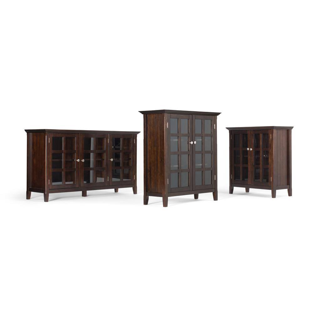 Acadian 39" Brunette Brown Solid Wood Medium Storage Cabinet
