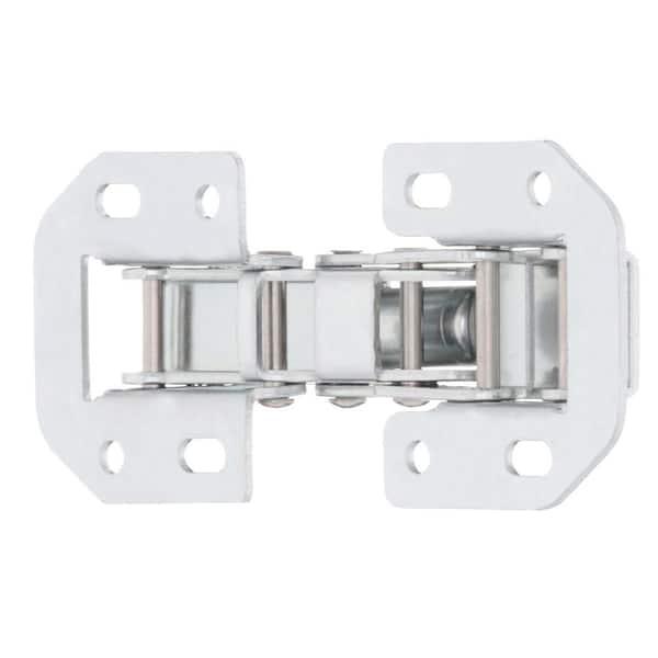 3 in. x 1-3/10 in. Bright Nickel Euro Full Overlay 90 Degree Frameless Hinge 3 in. x 1-3/10 in. Bright Nickel Euro Full Overlay 90 Degree Frameless Hinge