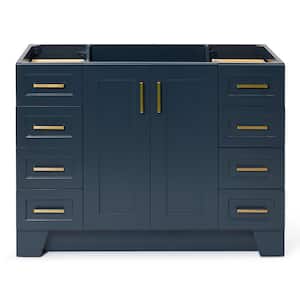 Taylor 48 in. W x 21.5 in. D x 34.5 in. H Freestanding Bath Vanity Cabinet Only in Midnight Blue