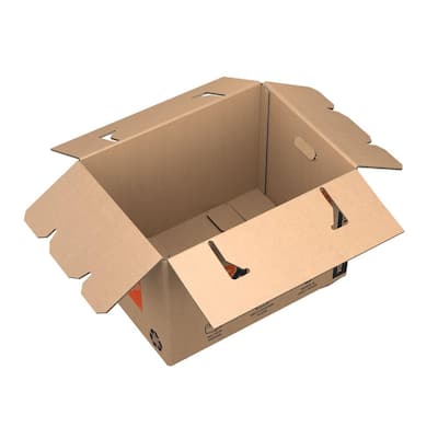 Heavy-Duty Ready Pack Medium Moving Box with Handles (22 in. L x 16 in. W x 15 in. D)