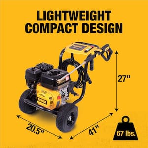 3500 PSI 2.5 GPM Cold Water Gas Pressure Washer with DeWalt 208cc Engine and Surface Cleaner